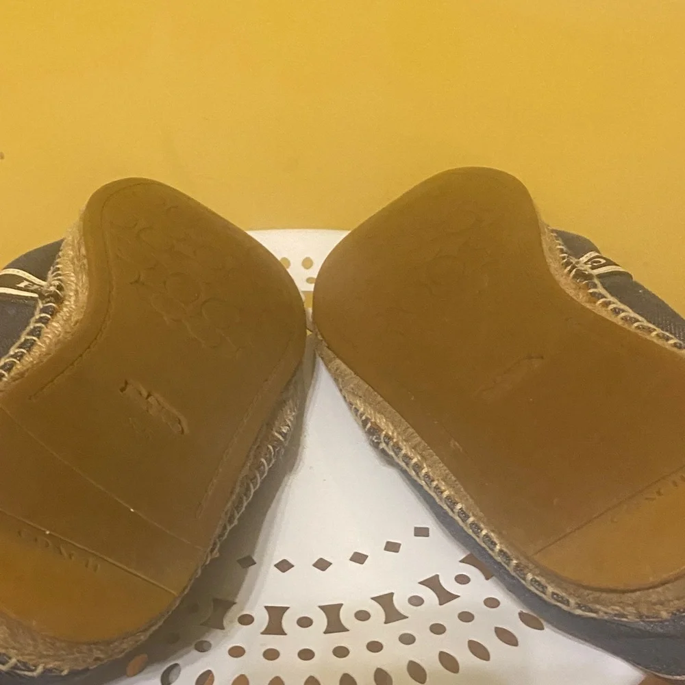 Coach Denim Espadrilles Blue Size 8.5
